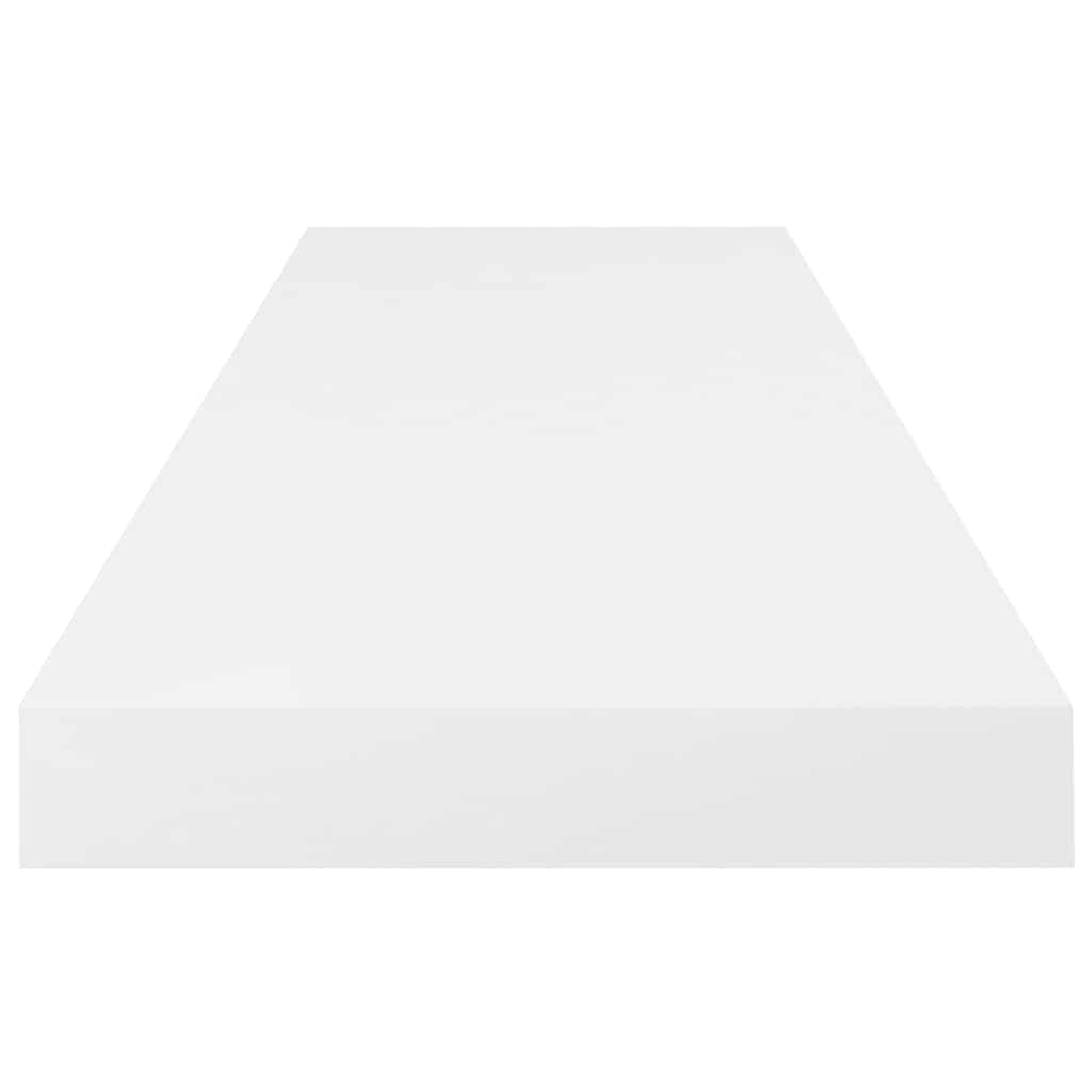 Floating Wall Shelves 4 pcs High Gloss White 80x23.5x3.8 cm MDF
