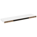 Floating Wall Shelves 2 pcs High Gloss White 90x23.5x3.8 cm MDF