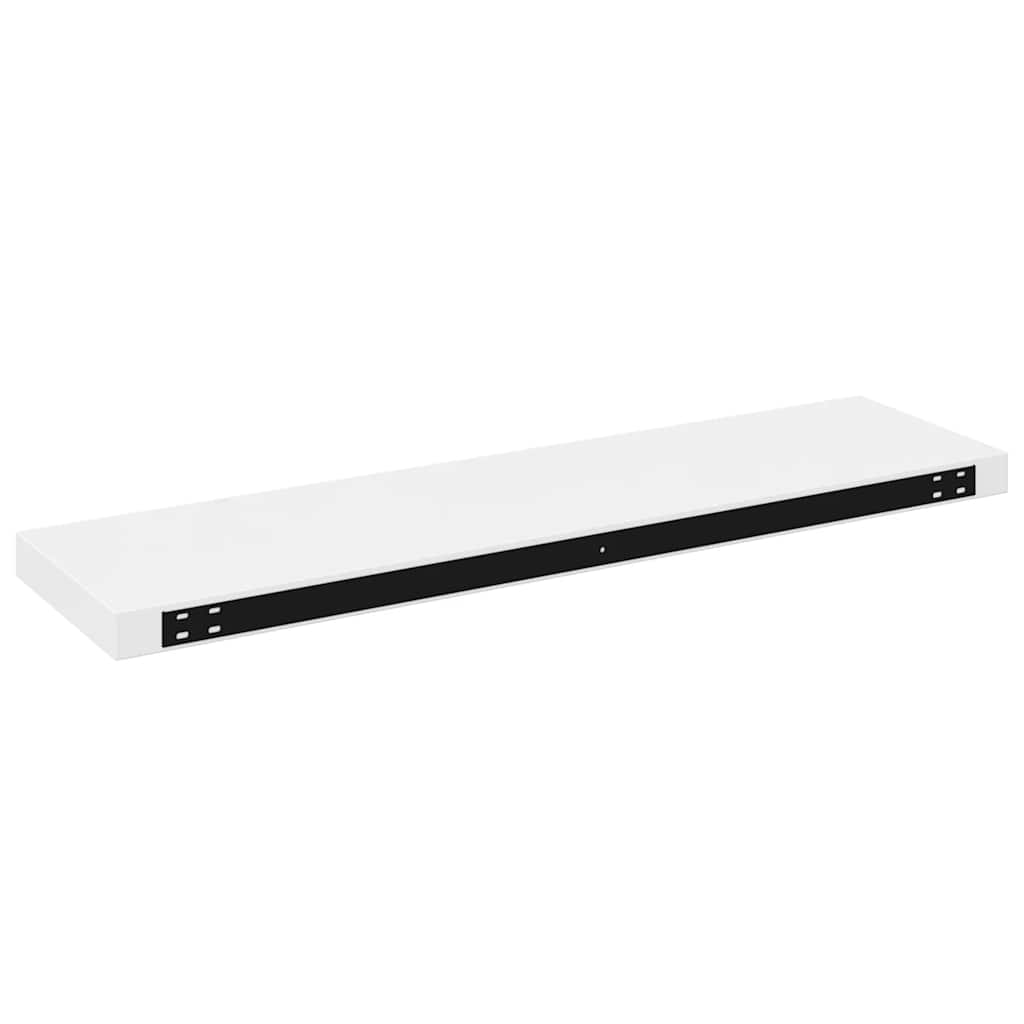 Floating Wall Shelves 4 pcs High Gloss White 90x23.5x3.8 cm MDF