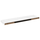 Floating Wall Shelves 4 pcs High Gloss White 90x23.5x3.8 cm MDF