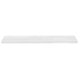 Floating Wall Shelf High Gloss White 120x23.5x3.8 cm MDF - Rear View