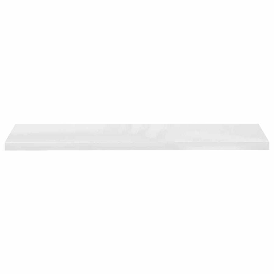 Floating Wall Shelf High Gloss White 120x23.5x3.8 cm MDF