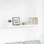 Floating Wall Shelf High Gloss White 120x23.5x3.8 cm MDF