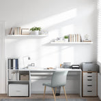 Floating Wall Shelves 2 pcs High Gloss White 120x23.5x3.8cm MDF