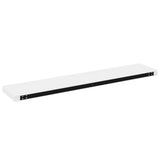 Floating Wall Shelves 2 pcs High Gloss White 120x23.5x3.8 cm MDF