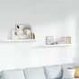 Floating Wall Shelves 2 pcs High Gloss White 120x23.5x3.8cm MDF