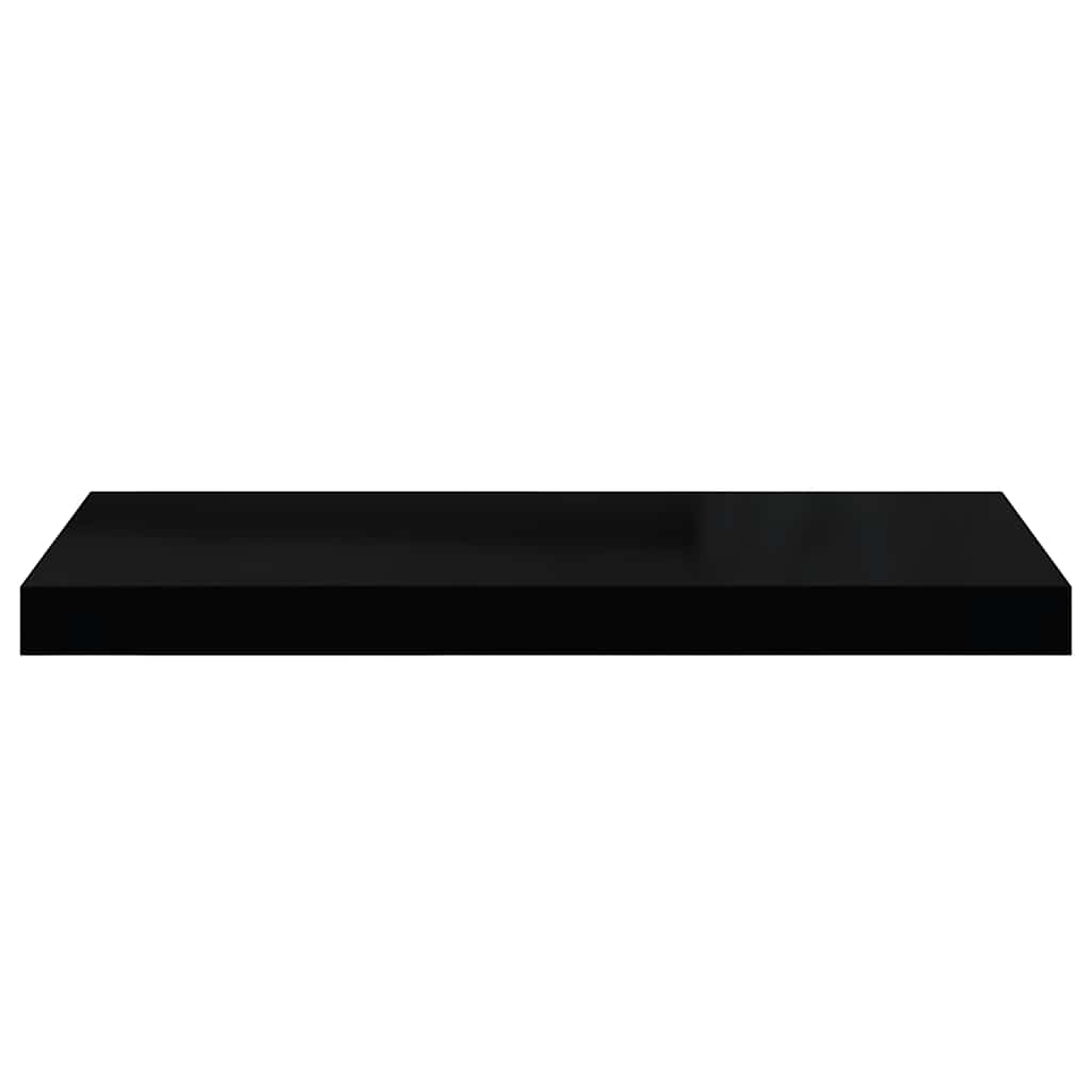 Floating Wall Shelves 4 pcs High Gloss Black 60x23.5x3.8 cm MDF