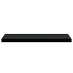 Floating Wall Shelves 2 pcs High Gloss Black 80x23.5x3.8 cm MDF