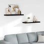 Floating Wall Shelves 2 pcs High Gloss Black 80x23.5x3.8 cm MDF