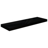 Floating Wall Shelves 4 pcs High Gloss Black 80x23.5x3.8 cm MDF - Top-Down View