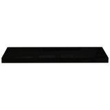 Floating Wall Shelves 4 pcs High Gloss Black 80x23.5x3.8 cm MDF - 45-Degree Angle