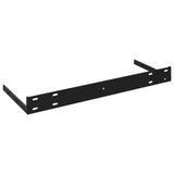 Floating Wall Shelves 4 pcs High Gloss Black 80x23.5x3.8 cm MDF - Low Angle