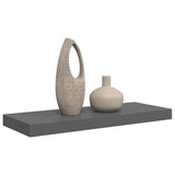 Floating Wall Shelf High Gloss Grey 60x23.5x3.8 cm MDF