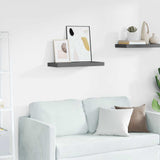 Floating Wall Shelf High Gloss Grey 60x23.5x3.8 cm MDF