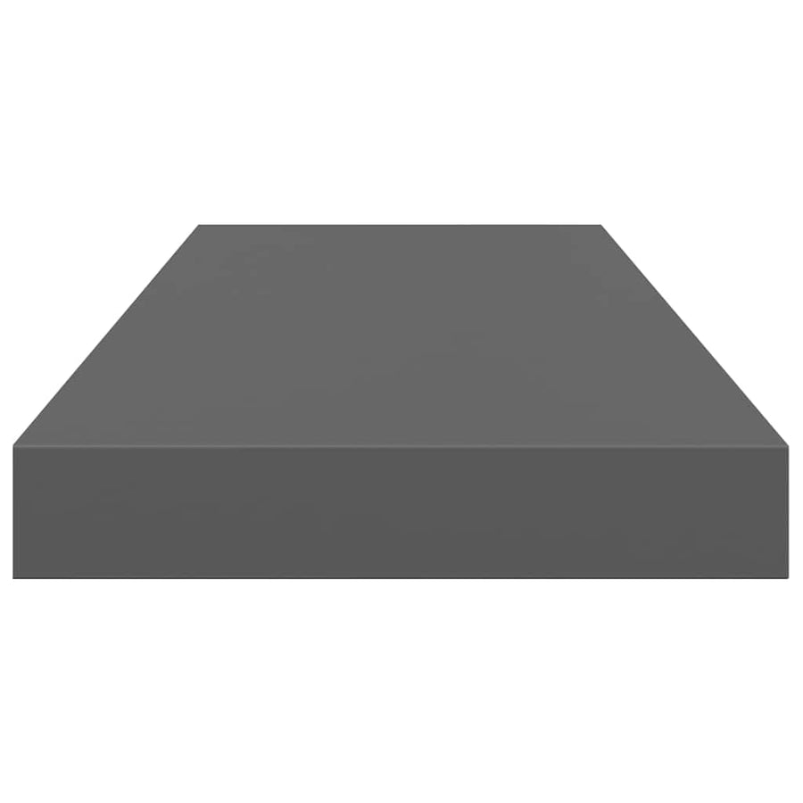 Floating Wall Shelves 4 pcs High Gloss Grey 60x23.5x3.8 cm MDF