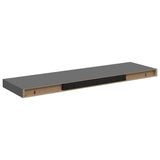 Floating Wall Shelves 2 pcs High Gloss Grey 80x23.5x3.8 cm MDF