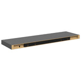 Floating Wall Shelves 4 pcs High Gloss Grey 80x23.5x3.8 cm MDF