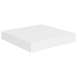 Floating Wall Shelf White 23x23.5x3.8 cm MDF - Front View