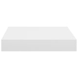 Floating Wall Shelf White 23x23.5x3.8 cm MDF
