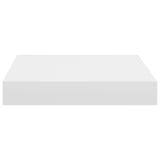 Floating Wall Shelf White 23x23.5x3.8 cm MDF - 45-Degree Angle