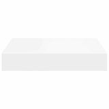 Floating Wall Shelf White 23x23.5x3.8 cm MDF