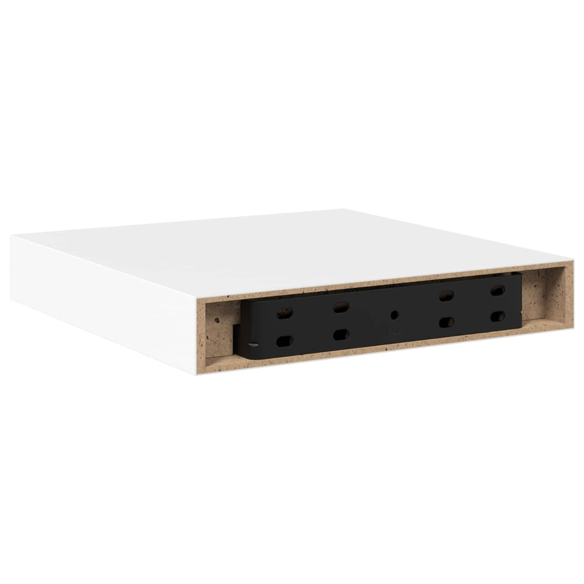 Floating Wall Shelf White 23x23.5x3.8 cm MDF