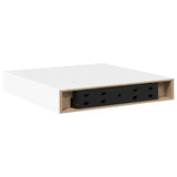 Floating Wall Shelf White 23x23.5x3.8 cm MDF