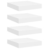 Floating Wall Shelves 4 pcs White 23x23.5x3.8 cm MDF