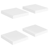 Floating Wall Shelves 4 pcs White 23x23.5x3.8 cm MDF - Front View