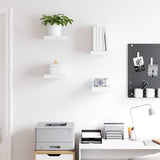 Floating Wall Shelves 4 pcs White 23x23.5x3.8 cm MDF