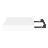 Floating Wall Shelves 4 pcs White 23x23.5x3.8 cm MDF - Extra Image