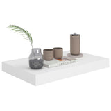 Floating Wall Shelf White 40x23.5x3.8 cm MDF