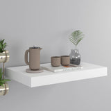 Floating Wall Shelf White 40x23.5x3.8 cm MDF