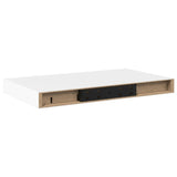 Floating Wall Shelf White 40x23.5x3.8 cm MDF