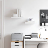 Floating Wall Shelves 2 pcs White 40x23.5x3.8 cm MDF