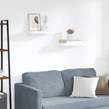 Floating Wall Shelves 2 pcs White 40x23.5x3.8 cm MDF