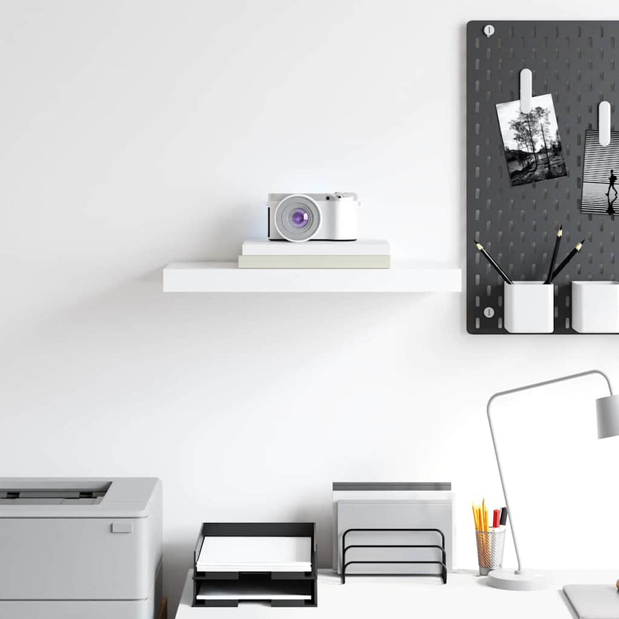 Floating Wall Shelf White 50x23.5x3.8 cm MDF