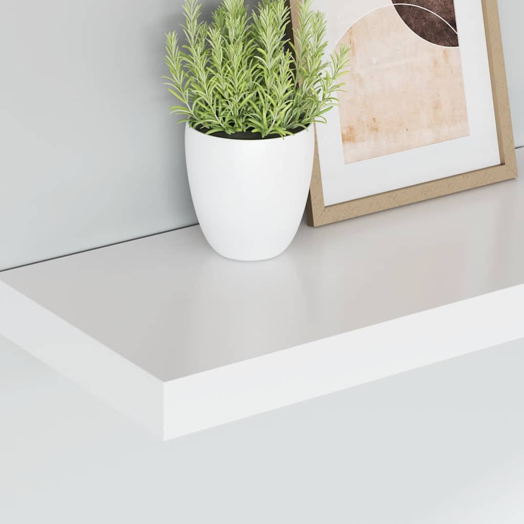 Floating Wall Shelf White 50x23.5x3.8 cm MDF