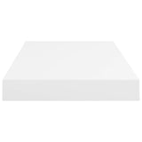 Floating Wall Shelf White 50x23x3.8 cm MDF - 45-Degree Angle