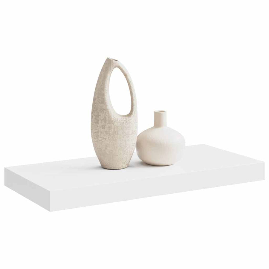 Floating Wall Shelf White 50x23.5x3.8 cm MDF