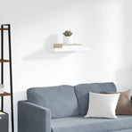 Floating Wall Shelf White 50x23.5x3.8 cm MDF
