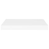 Floating Wall Shelves 4 pcs White 50x23x3.8 cm MDF - 45-Degree Angle