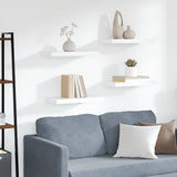 Floating Wall Shelves 4 pcs White 50x23.5x3.8 cm MDF