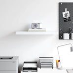 Floating Wall Shelf White 60x23.5x3.8 cm MDF
