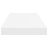 Floating Wall Shelf White 60x23.5x3.8 cm MDF - 45-Degree Angle