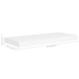 Floating Wall Shelf White 60x23.5x3.8 cm MDF - Close-Up Angle