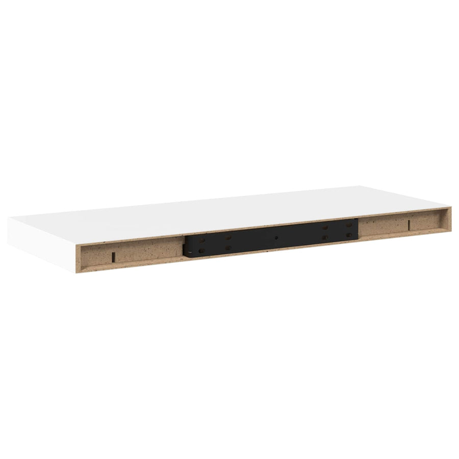 Floating Wall Shelf White 60x23.5x3.8 cm MDF