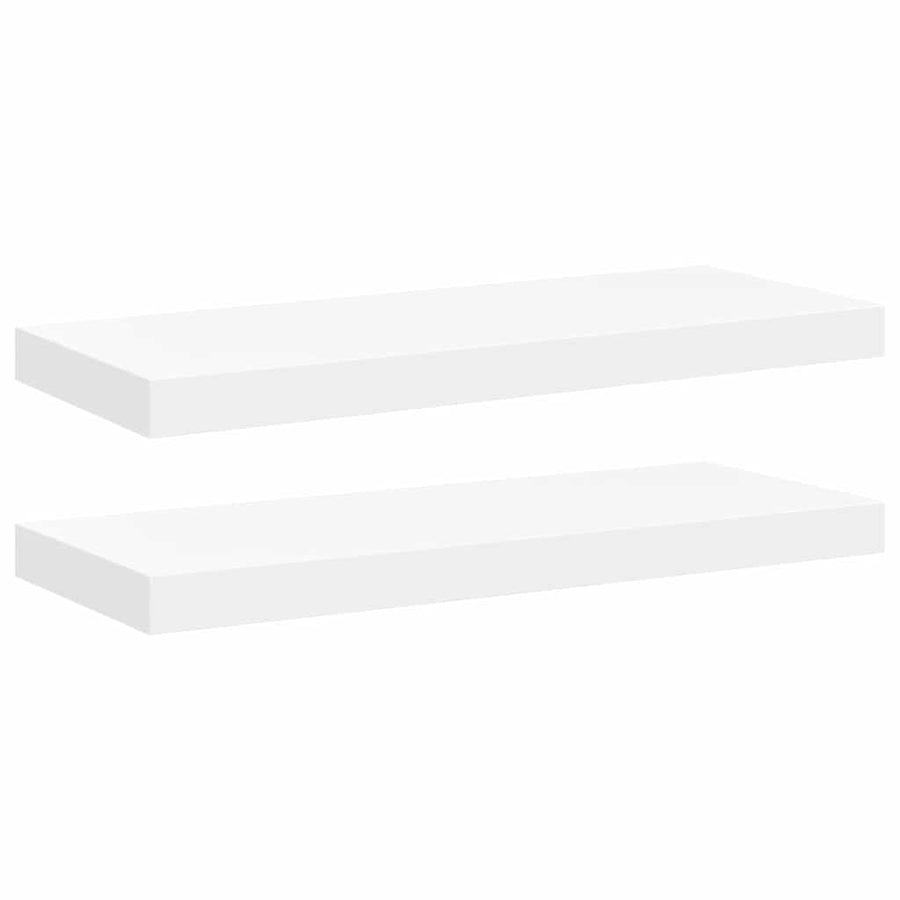Floating Wall Shelves 2 pcs White 60x23.5x3.8 cm MDF