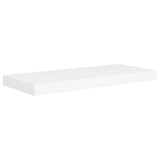 Floating Wall Shelves 2 pcs White 60x23.5x3.8 cm MDF - Side View