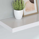 Floating Wall Shelves 2 pcs White 60x23.5x3.8 cm MDF